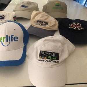 Variety of 7 adjustable caps.all for sell for one price.